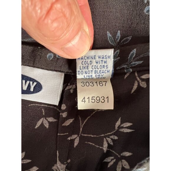 Old Navy Womens Black & Blue Floral Rayon Maxi Skirt Size 4 - Picture 11 of 16